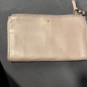 Kate Spade Taupe Leather Clutch